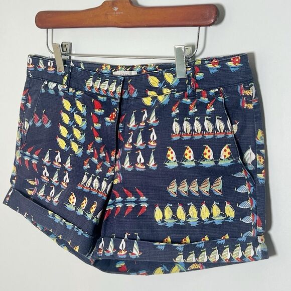 J. Cream Women’s Blue Sailing Nautical Shorts - Picture 3 of 6